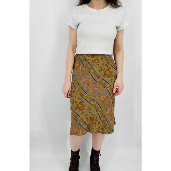 boho victorian tapestry gardencore midi skirt size s - Picture 9 of 10